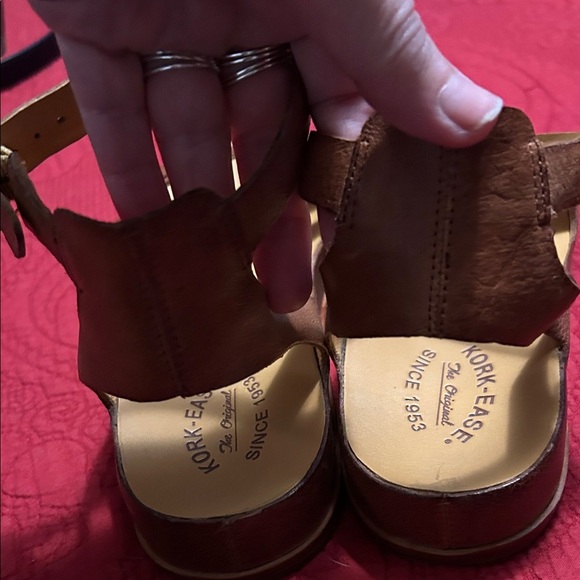 Kork-Ease Tan Leather Ankle Strap Sandals - Picture 7 of 7